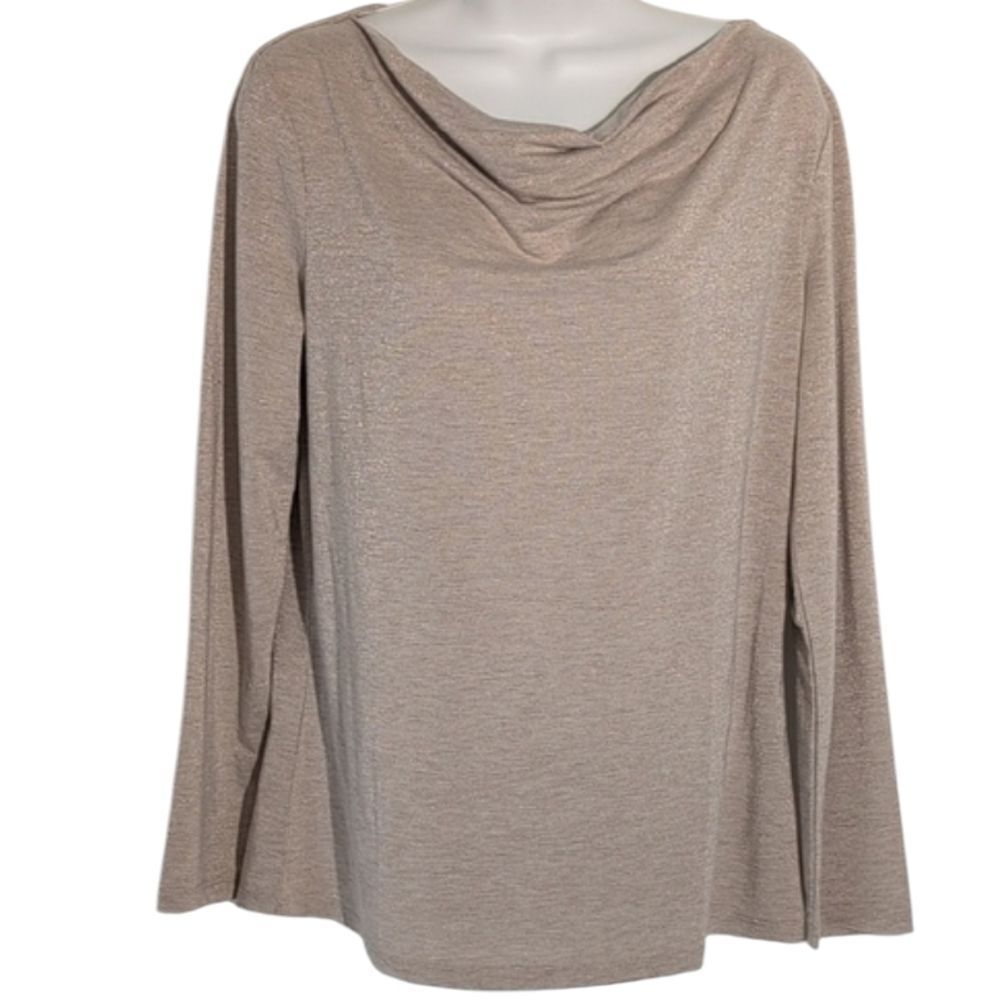 Ann Taylor Taupe Long Sleeve Top